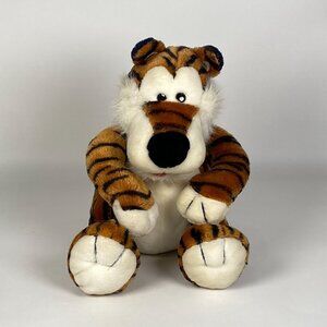 1995 Manhattan Toy Company Tiger Plush Stuffed Animal Toy Sitting " Tall